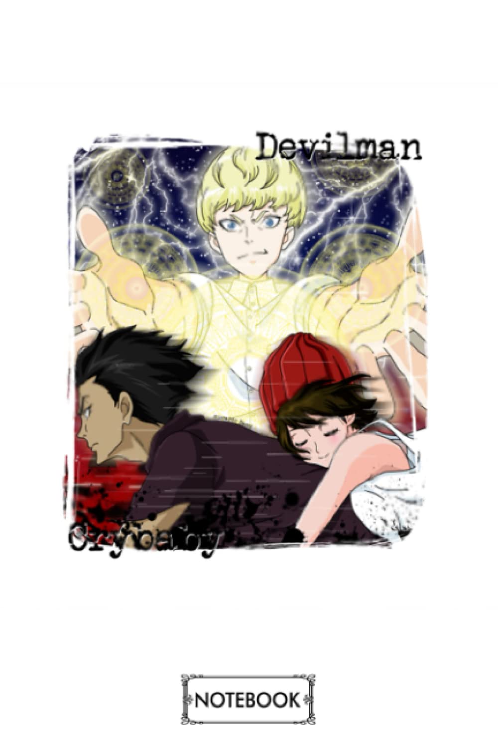Devilman Crybaby G94225 Notebook: Matte Finish Cover, Journal, 6x9 120 Pages, Planner, Diary, Lined College Ruled Paper