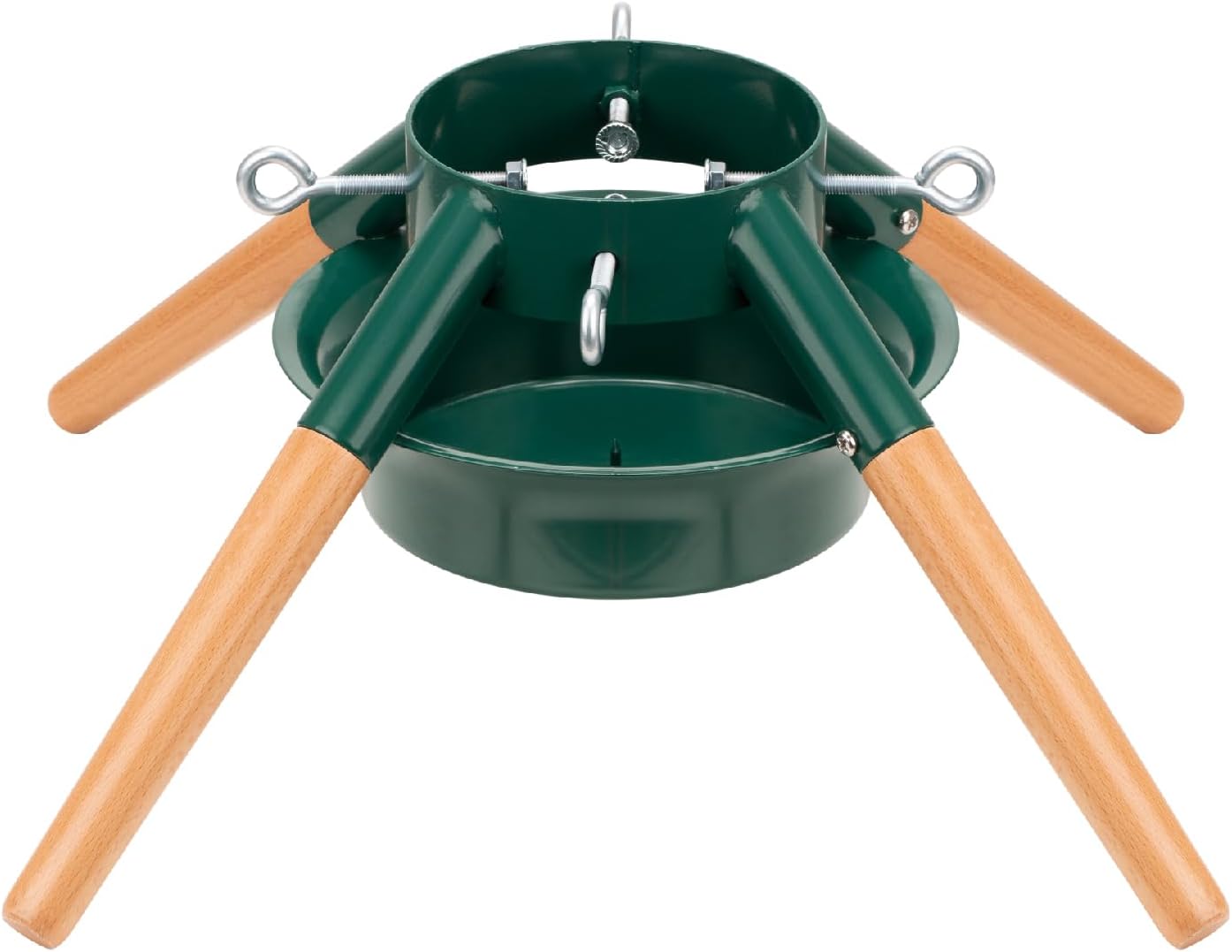 Christmas Tree Stands Green Metal Xmas Tree Holder for 10ft Live Tree Fits Up to 4.9" Xmas Tree Trunks Xmas Party Decorations