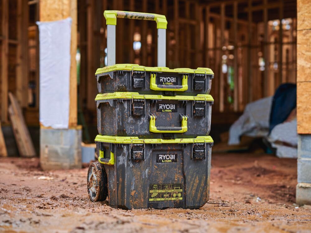 Ryobi - Caja de herramientas con ruedas (66,5 L) - Syteme LINK - RSL201