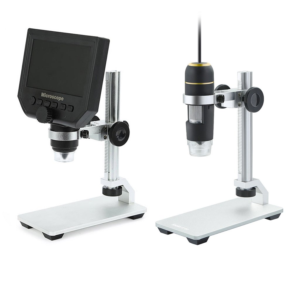 Koolertron Aluminum Alloy Microscope Stand Portable Adjustable Manual