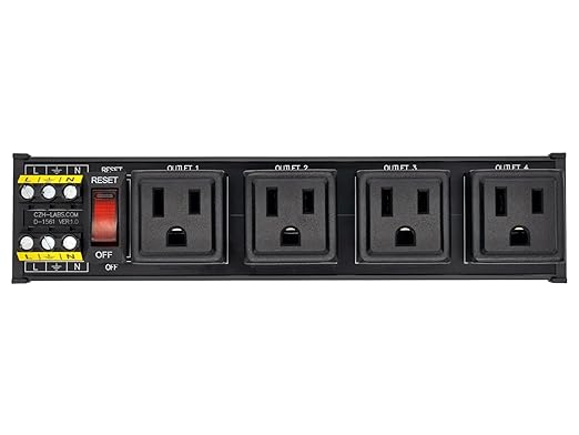 Amazon.com: DIN Rail Mount AC 120V NEMA 5-15R 4 Receptacles Outlet ...