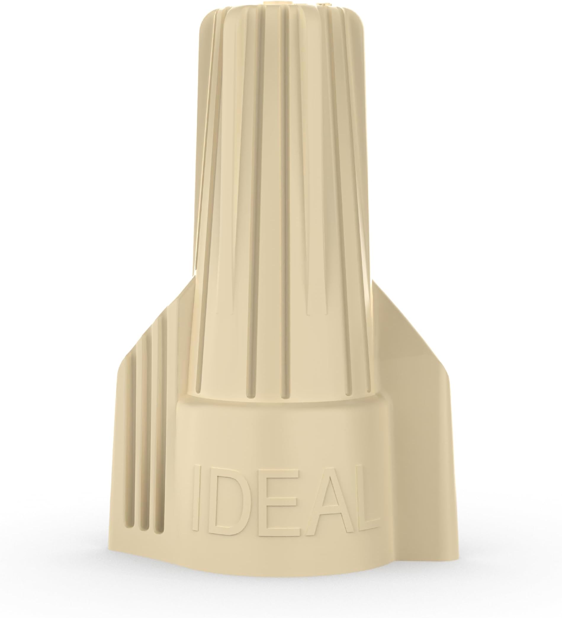 Ideal Electrical Tan Twister Wire Connector (30-341P), Bag of 100 — Smooth Twist-On Wire Nuts for 22 to 8 AWG with Swept Wings