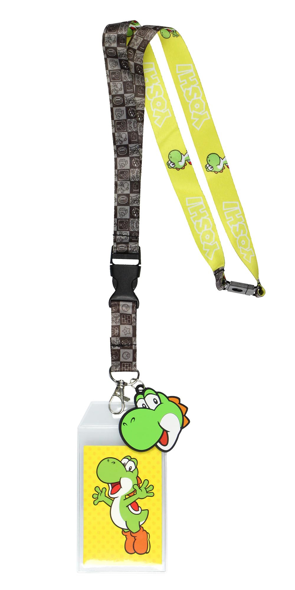 Super Mario Bros Yoshi Lanyard Badge Holder Game Inspired