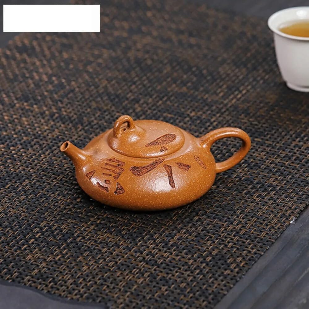 Tea Kettle Tea Pot 110ML Classic Purple Clay Teapot Purely Hand Carved Pot Purple Clay Tea Set Drinkware Accessories Chinese Teapot Tea Pot for Stove