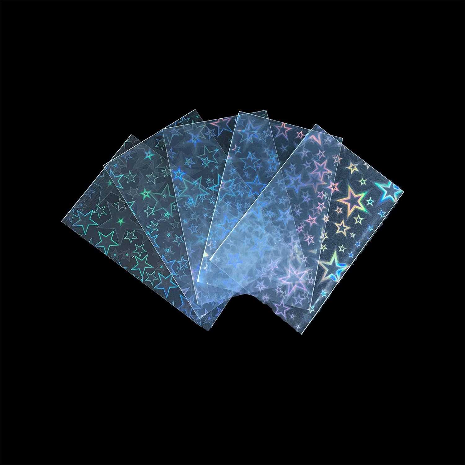 AEGIS 100pcs Big Stars Kpop Photocard Sleeves - Laser Flashing Trading Card Protector With Holographic Foil Cover for Magic, Baseball Cards, 56x88mm