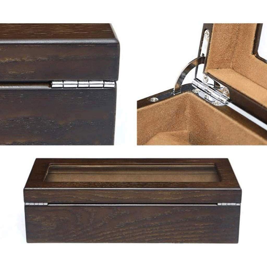 XBTGS Scatola per orologi – Scatola per orologi in legno con tetto apribile per orologi e gioielli