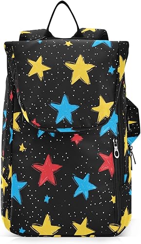 Bolsa de pelota de raqueta de tenis, bonita y resistente con estrellas brillantes, práctica, dibujada, 2 raquetas, bolsa de gimnasio para mujeres y