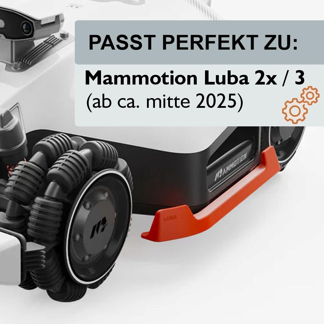 Protector de cantos de acero inoxidable para Mammotion Luba 2X/Luba 3 – Protección contra atascos – Metal resistente en lugar de plástico – Fabricado en Alemania