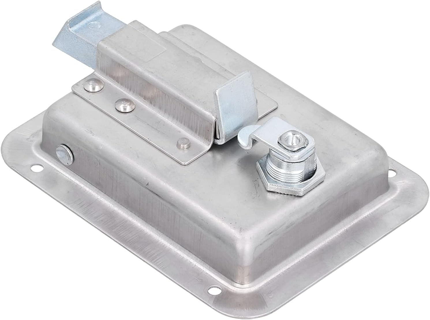 Yctze RVs Gate Latches Flush Mount Paddle Door Latch Weatherproof 304 Stainless Steel Toolbox Lock with 2 Keys for RVs Trailers