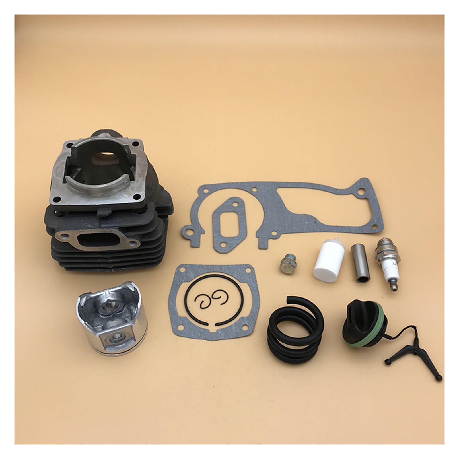 Kit de filtro de combustible de bujía de pistón de cilindro de 47mm for HUSQVARNA 359 357 XP 357XP piezas de Motor de motosierra de gasolina 537 15 73-02
