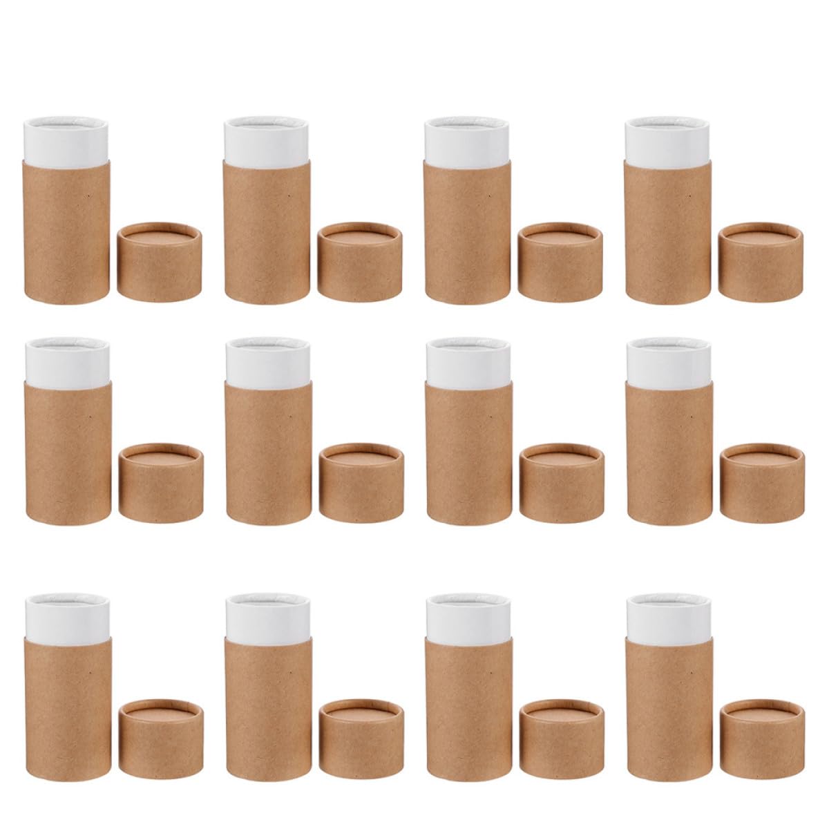 Beaupretty Scatola in Carta Kraft Rustica da 15 Pezzi per Conservazione Multifunzionale, Capacità 50ml, per Uso Domestico e Dispensa, Design Naturale ed Ecologico
