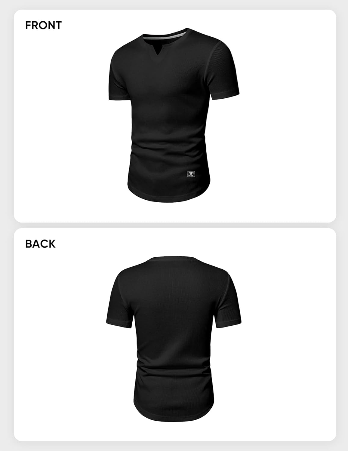 Mens Muscle Slim Fit T Shirts Texture V Neck Gym Workout Athletic Short Sleeve Mens Shirts - Image 8