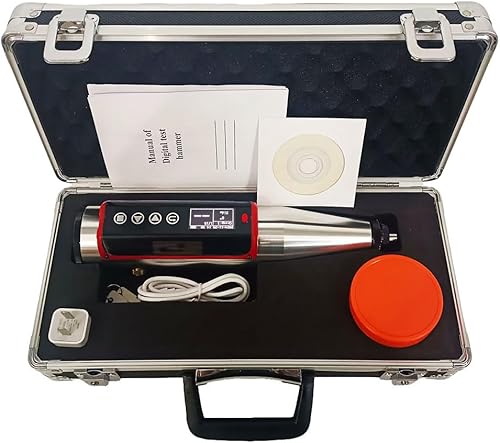 Miniatura 4 de Probador de martillo de rebote de hormigón digital Resiliómetro Prueba de martillo de rebote con rigidez de resorte de tensión 785N/m Carrera de