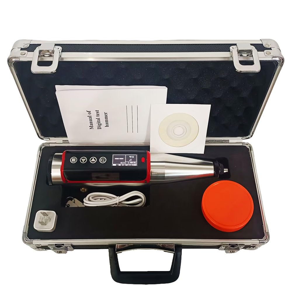 CNYST Handheld Rebound Hammer Test Concrete Rebound Test Hammer with Standard Impact Energy 2.207J Tension Spring Stiffness 785 N/m Stroke of Impact Hammer 75mm