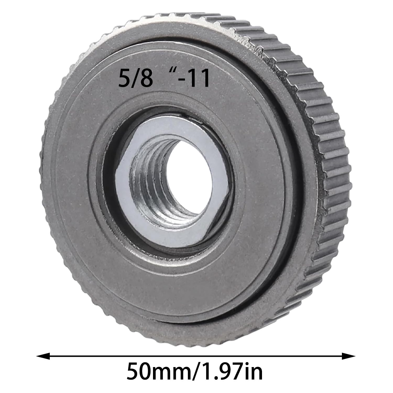 Quick Release Steel Grinding Flange Nut 5/8inch-11 Quick Clamping Angle Grinder Mounting Hardware Suitable for Securing Circular Saw Blades and Cup Wheels