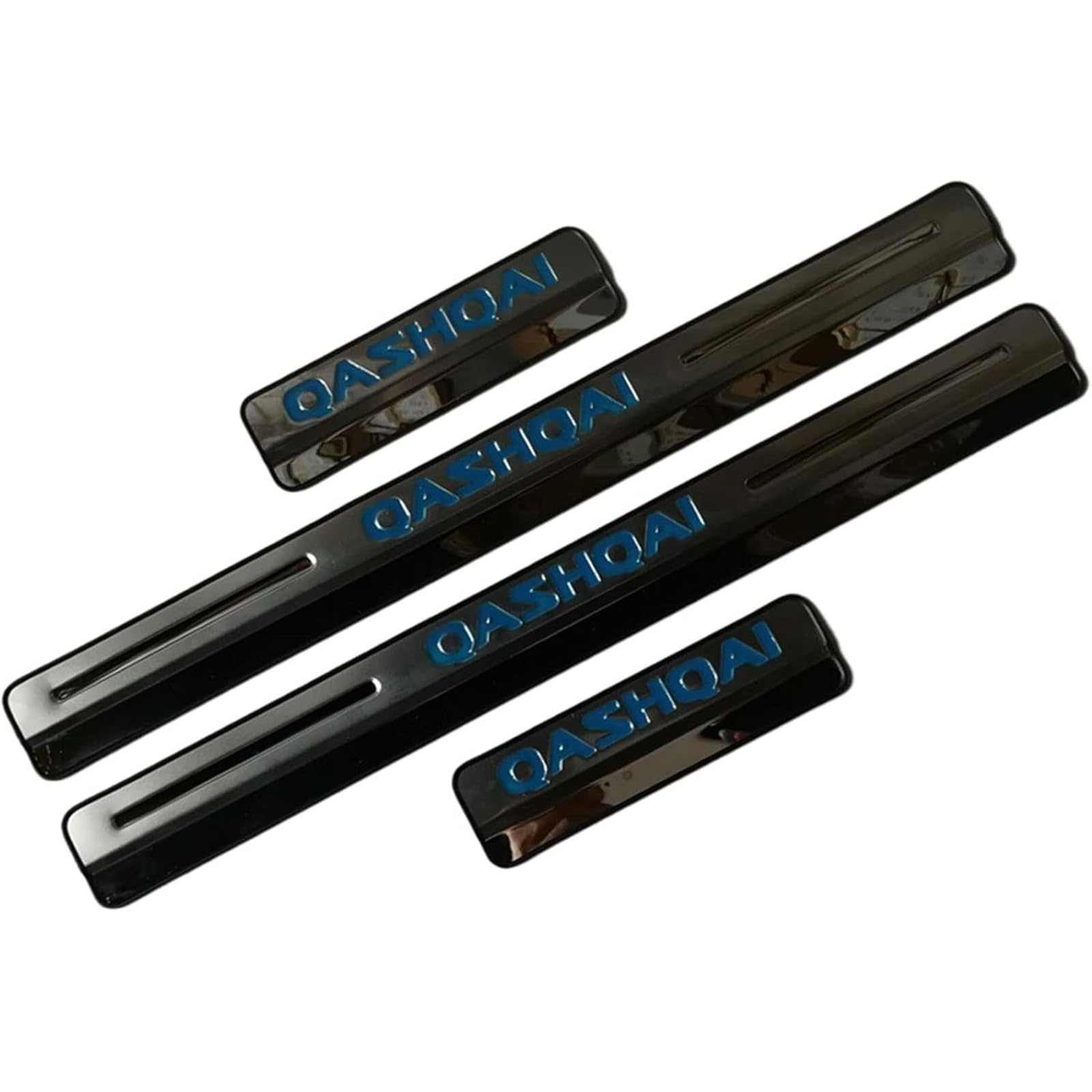 Klhywen Blue 4Pcs Car Door Sill Protector For Nis-San Qashqai J10 J11 J12 2016-2022 Car Threshold Scuff Plate Stainless Steel Stickers Styling Accessories,