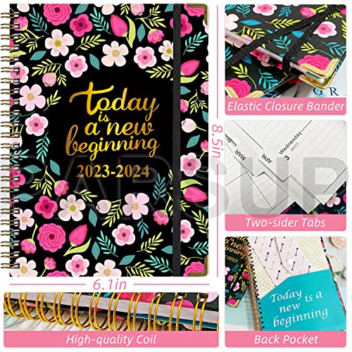 2023-2024 Planner, Weekly & Monthly Planner 2023 From Jul. 2023-Jun. 2023, 6.1"×8.5", Academic Planner 2023-2024 With Tabs, Thick Paper, Twin-Wire Binding, Home Or Office Use For Gifts #TOP1