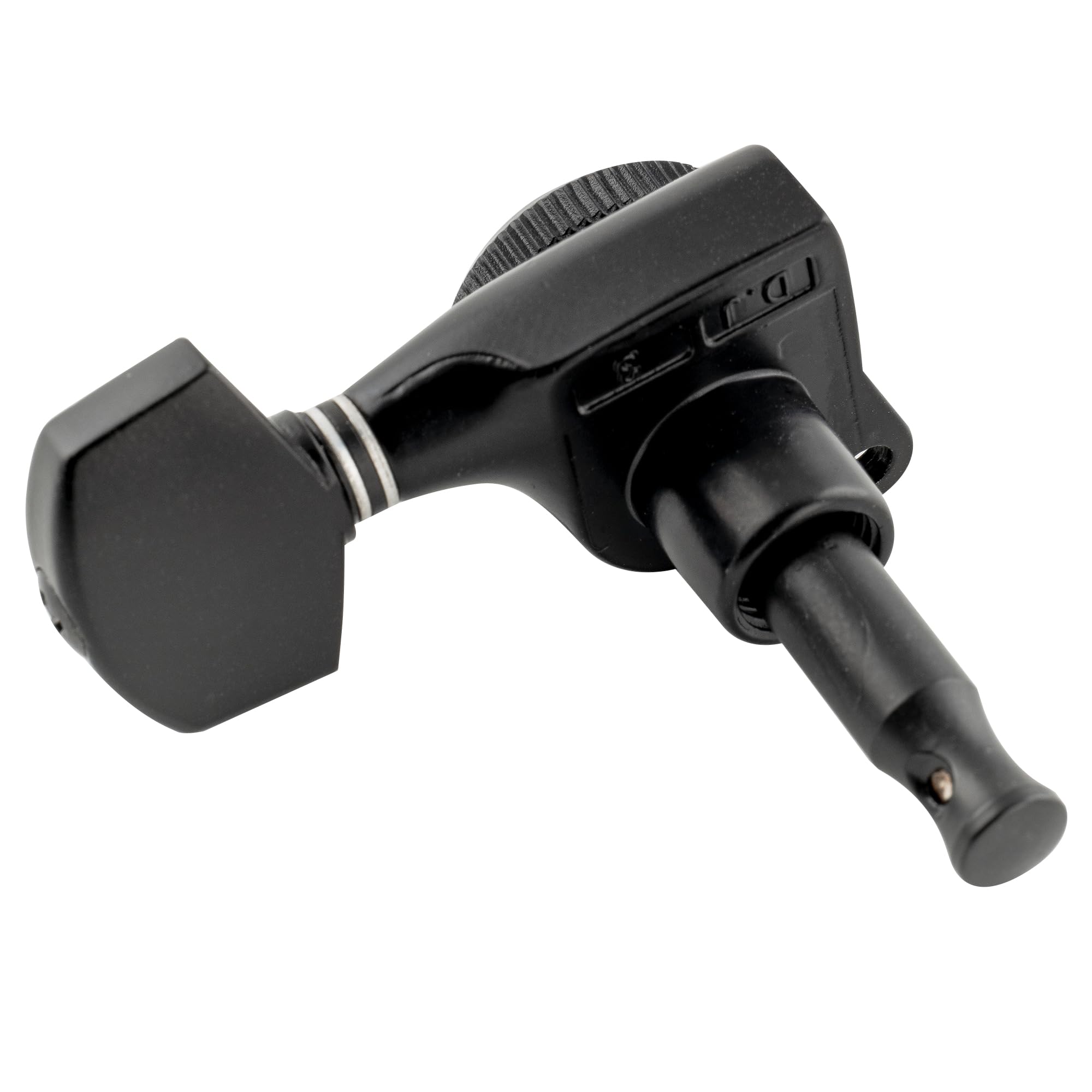 Musiclily Pro 6 en Línea Ratio 18:1 Sellado Guitarra Clavijeros Bloqueo Clavijas de Afinación con Botones Hexagonal Tornillo 45 Grados para Guitarra Eléctrica tipo Strat Tele, Negro