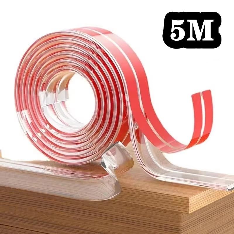 1pc 1/2/3/5M Sécurité Table Bord Garde Meubles Coin Protecteur Bande Auto-adhésif Transparent Enfants Bébé Anti-Collision Gardes(5m)