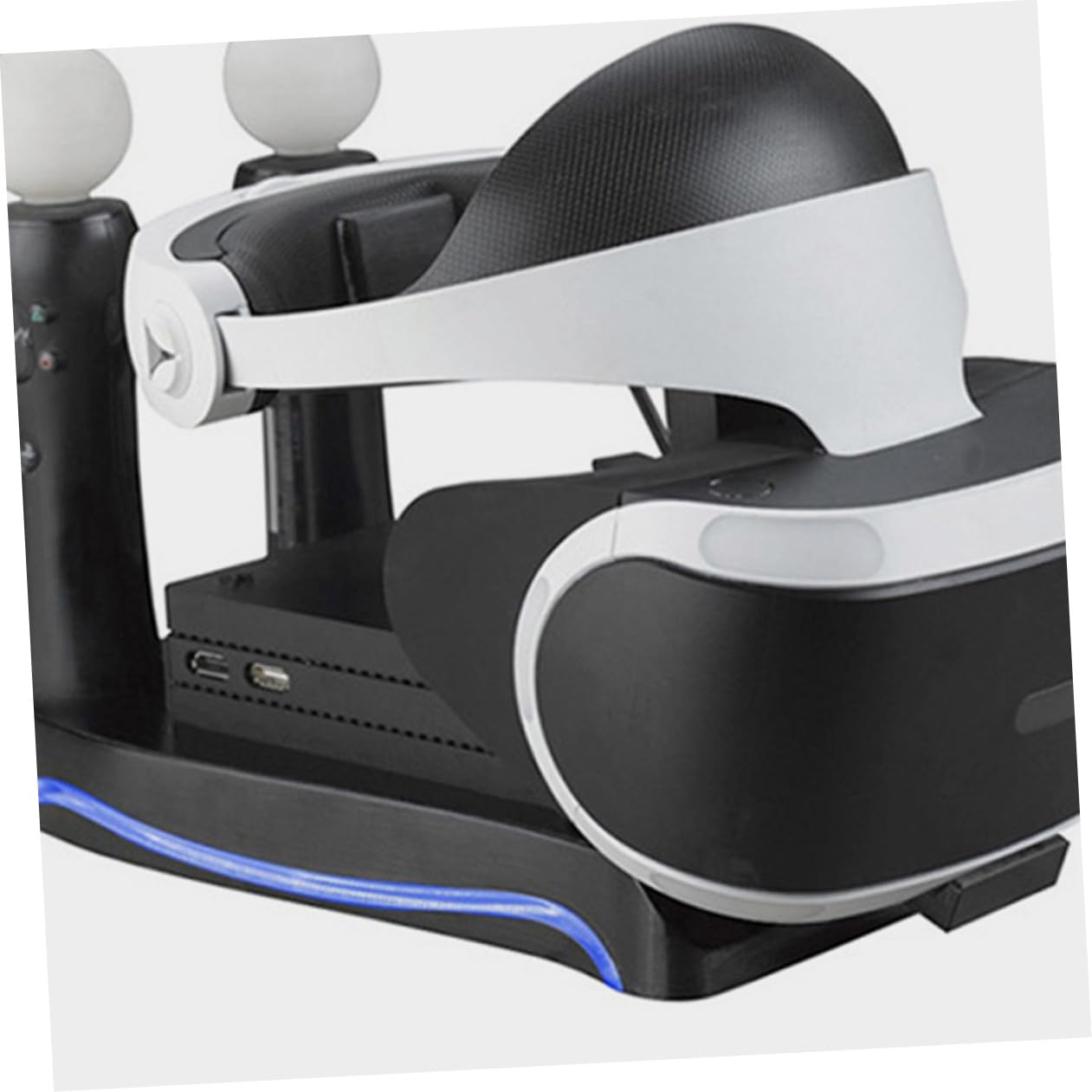 SHINEOFI Soporte de Carga para Control y Gafas de Realidad Virtual, Base Organizadora de Abs Negro, Ahorro de Espacio para Juegos