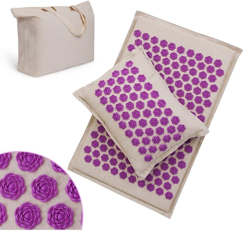 JZD Skipe Mat Acupressure Mat, Massage Mat and Pillow Set