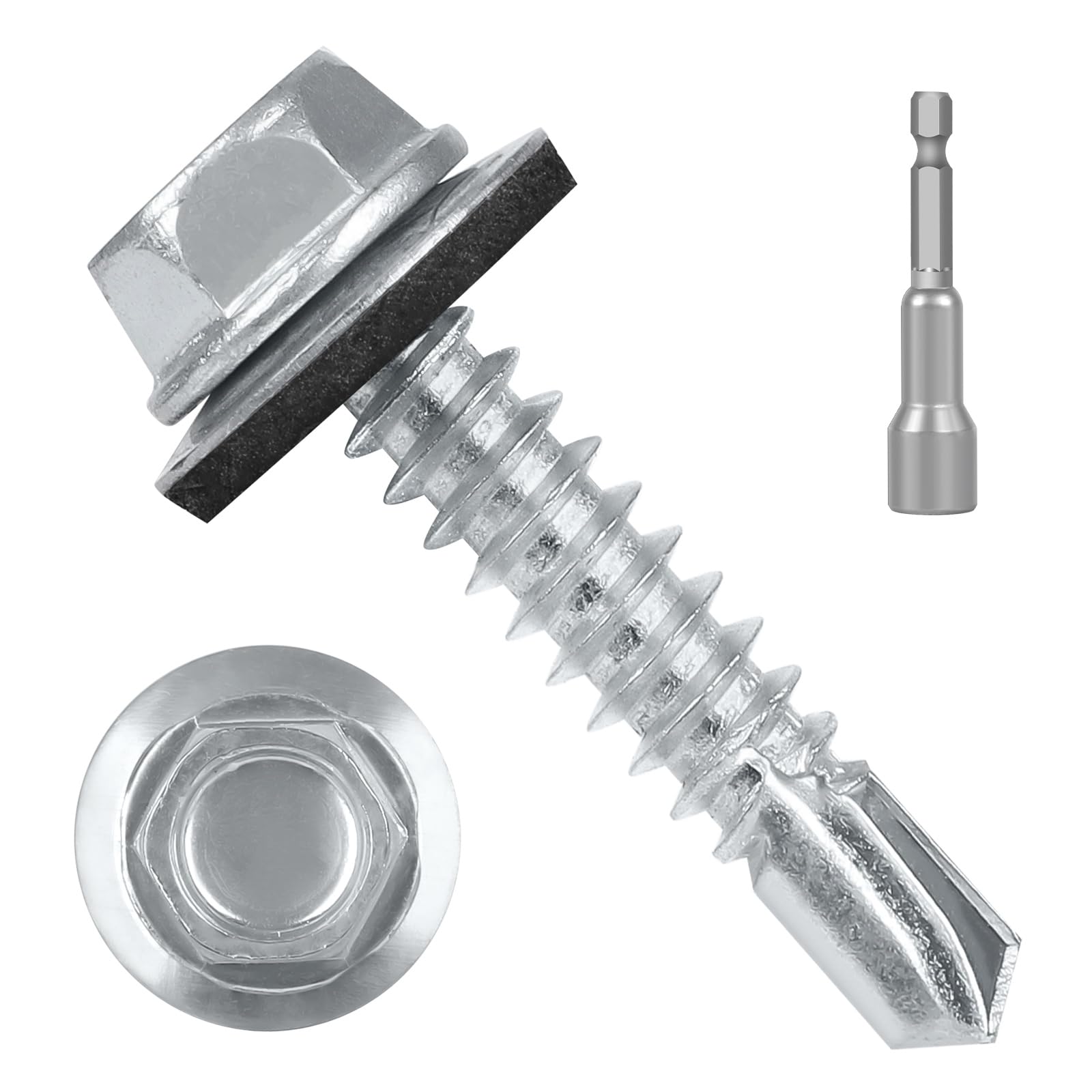 Metal Roofing Screws - 50 Pack #10 Self Drilling -13