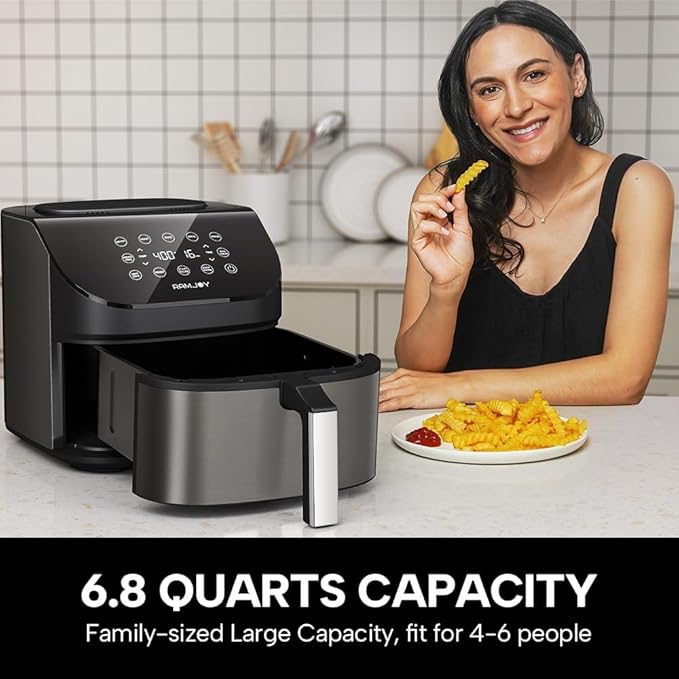 Air Fryer 6.8 Quarts 10-in-1 Functions