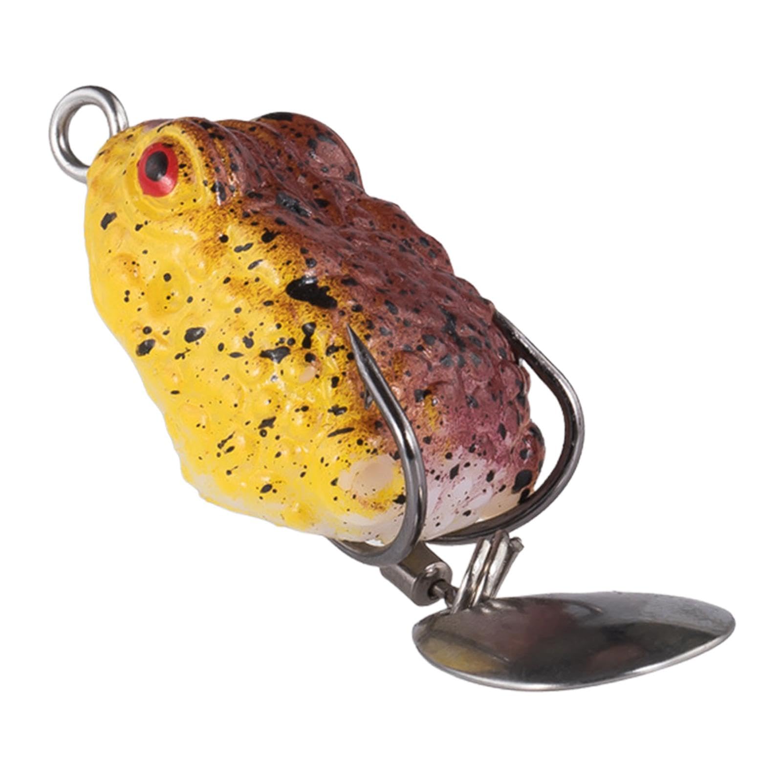 UJEAVETTE Frog Lure Bass Bait Metal Sequin Swimbait Float on Water Lure for Freshwater Style E-picture-33