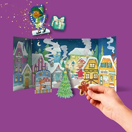 Diamond Painting Adventskalender Glitzerndes Weihnachtsdorf. Mit Material und Werkzeug für 24 Aufsteller: Aufstellwand, Werkzeug und 1200 Diamanten aus Glas in verschiedenen Farben für 24 Aufsteller