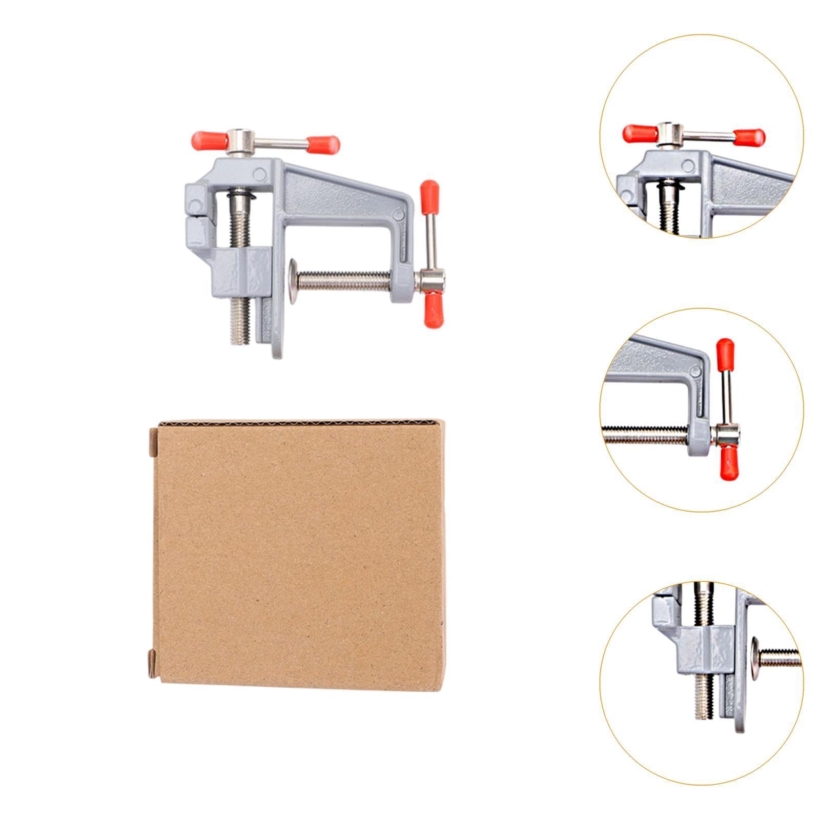 Baoblaze 5x Mini Morsetto Da Tavolo Morsa Da Banco Da Lavoro Robusta Comoda Portatile Strumento Artigianale Riparazione Piccola Morsa Da Banco per G, 6 pezzi