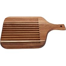 SUNGOOYUE Pizza Serving Board, Wood Cutting Board Dual Sided with Non #1