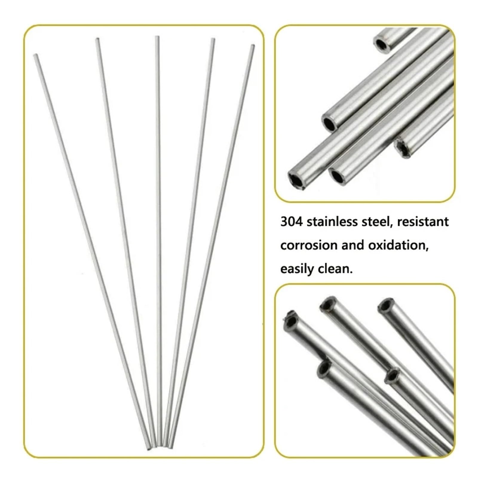 304 roestvrij staal ronde capillaire naadloze rechte buis 4 x 2 mm 8 x 6 mm