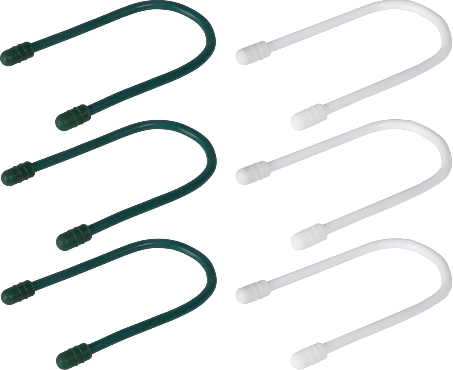 Philips 6 Piece Flex Ties 7 Inch Zip Ties Cable Management Multi-Purpose Cord Organizer Reusable Cable Ties for Extension Cords Power Strips Outdoor Lighting Green and White SWV4408/27