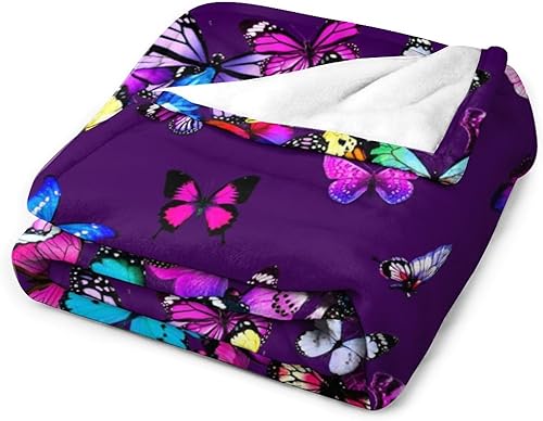 Miniatura 3 de Manta de mariposa con diseño de mariposas, ultra suave, ligera y acogedora para cama, sofá y sofá, de 50 x 40 pulgadas