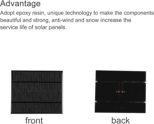 Miniatura 4 de MECCANIXITY Mini célula de panel solar 10V 300mA 3W 5.906 in x 4.921 in para proyecto de energía eléctrica DIY paquete de 1