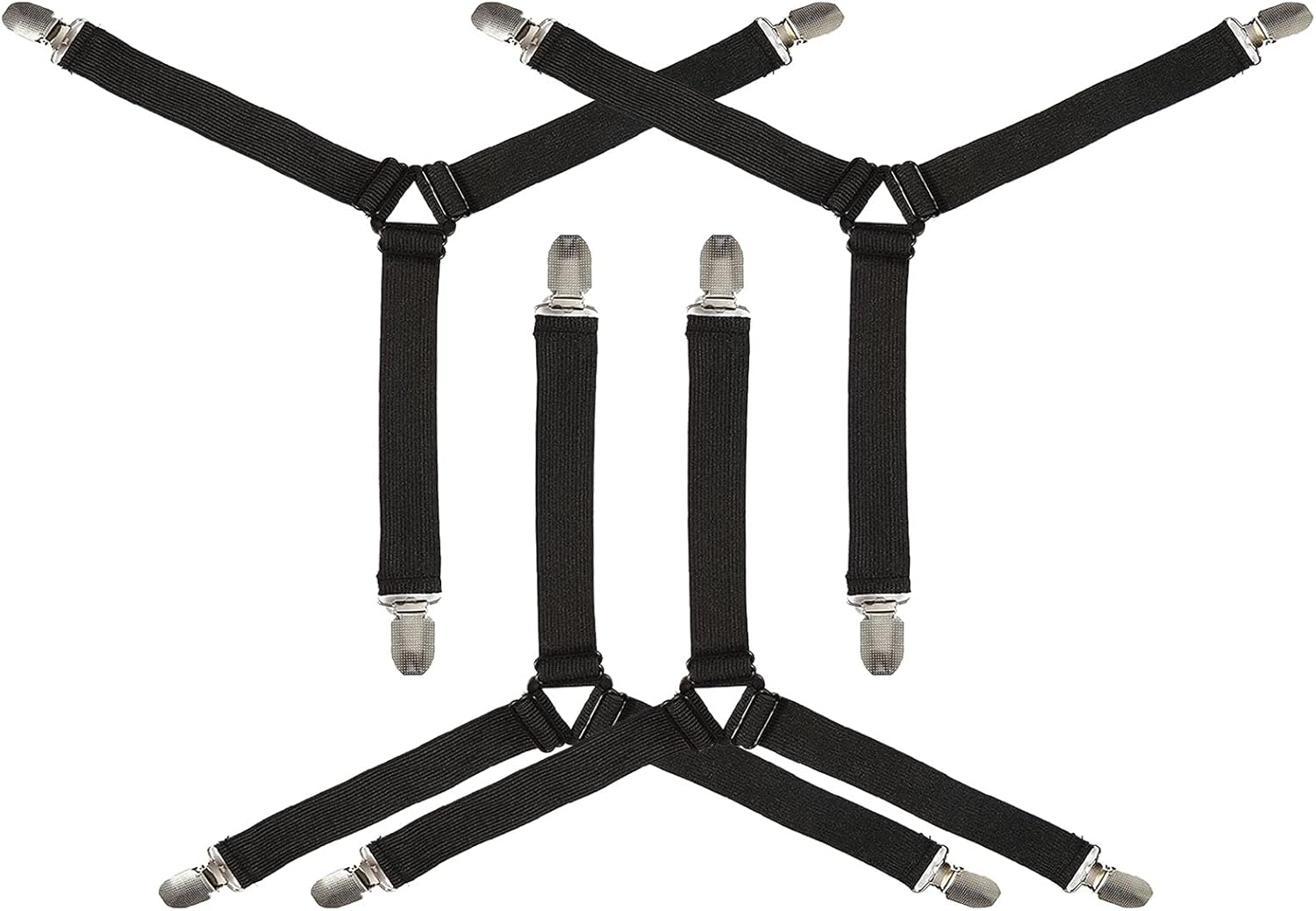 Bed Sheet Clips, 4 Pack Bed Sheet Holder Straps, Elastic Adjustable Bed