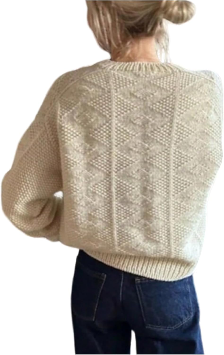 SOLY HUX Women's Button Down Cardigan Sweater Crew Neck Long Sleeve Knit Trendy Casual Outerwear - Image 2