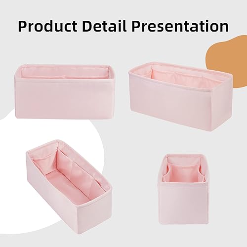 Miniatura 7 de DGAZ Organizador de bolso de seda para bolsas de Hermes Herbag 313950, organizador de bolsos y bolsas de lujo, inserto de bolsa Simplicity (rosa,