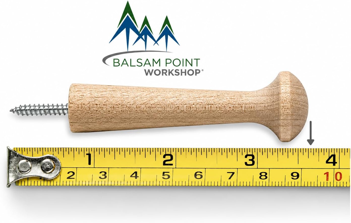 3-Inch Birch Screw-in Shaker Pegs, Wall Hook 10-Pack | Solid hardwood, hanger bolt screw-on end, smooth, no glue needed, easy install, paint or stain ready, coat racks, DIY