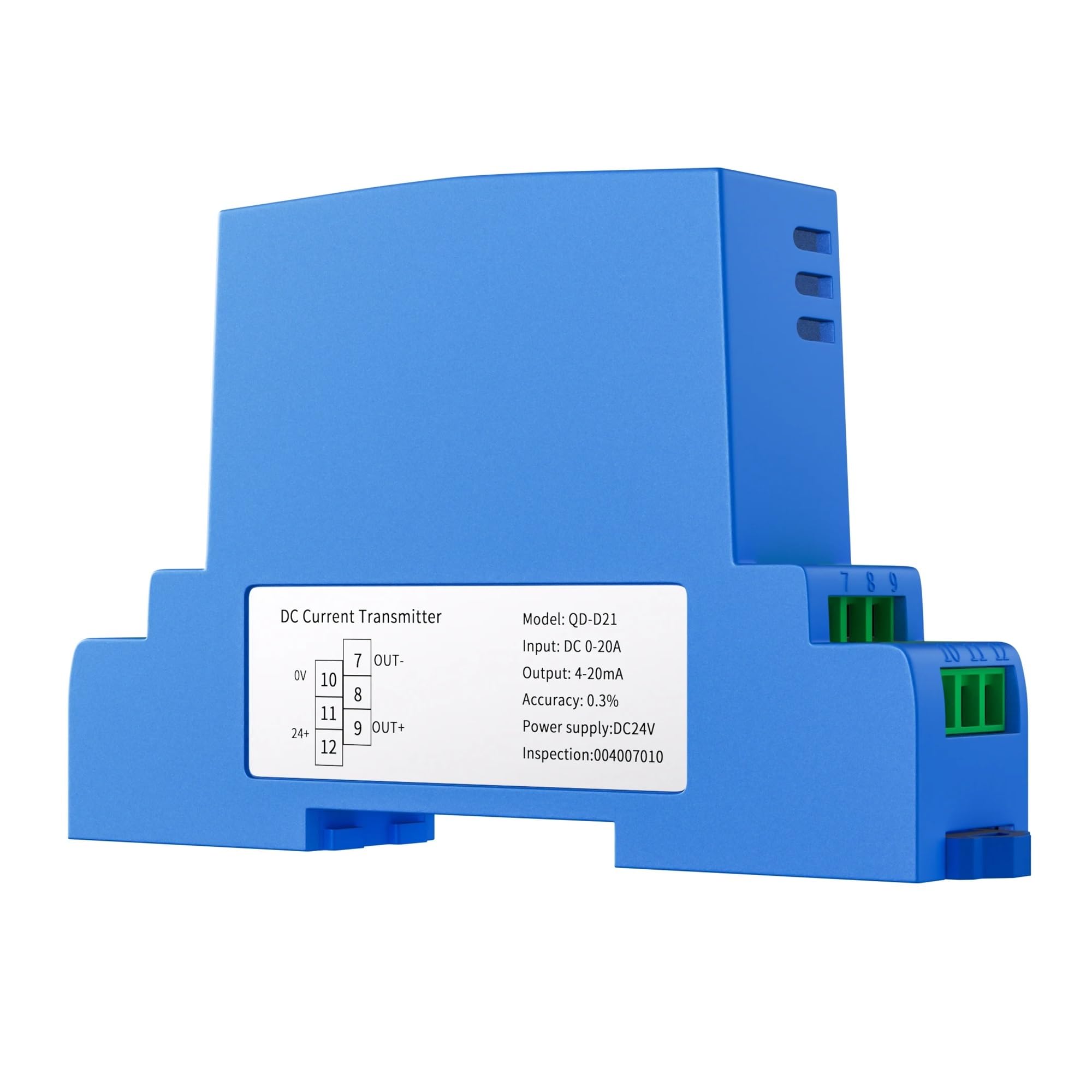 PVTLCYBI 1A 2A 3A 5A 6A 10A AC 0-10A 4-20mA 0-5V RS485 Current Sensor Transducer 35mm(4-20mA output,AC 220V)