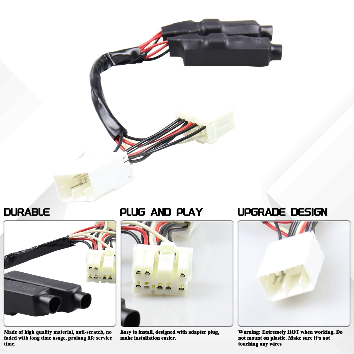 LIUJJYH LED Turn Signal Lights Equalizer Motorcycle Blinkers Flasher Relays Load Resistors Fix Turn Signals Hyper Flashing for Harley FXDL Road King Electra Softails Glide Sportster