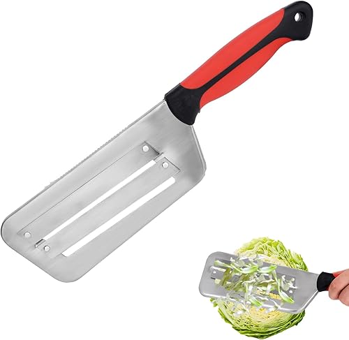 Cortador de juliana de doble hoja, trituradora de repollo de acero inoxidable para ensalada de col y chucrut profesional cortador de verduras