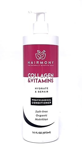 Hairmony Acondicionador Hidratante para el cabello Vitaminas Colágeno Profesional Hidratante para el Cabello (32 oz)
