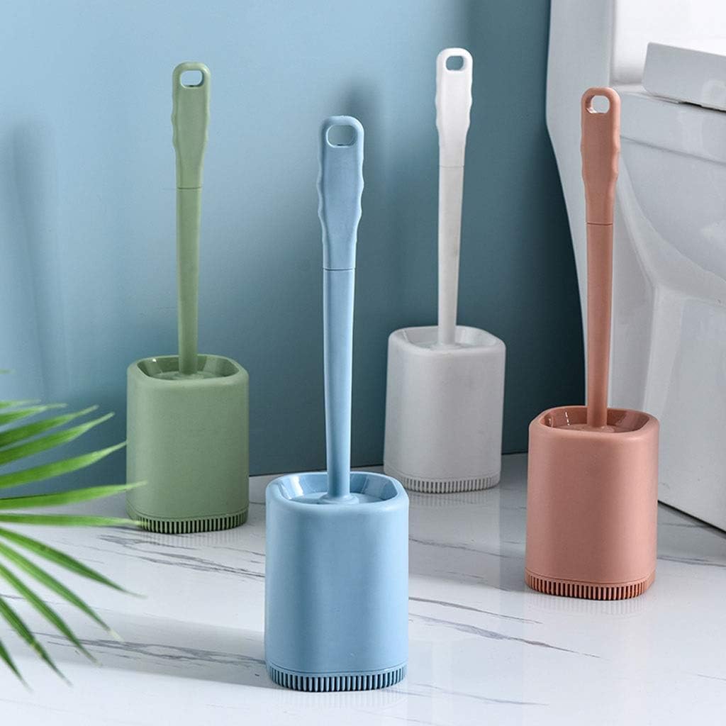 SPOUR Toilet Brush Holder Toilet Brush and Bracket, Long-Handle Cleaning Brush for The Bathroom, Comfortable Grip and TPR Material Brush He,Toilet Brush with Holder
