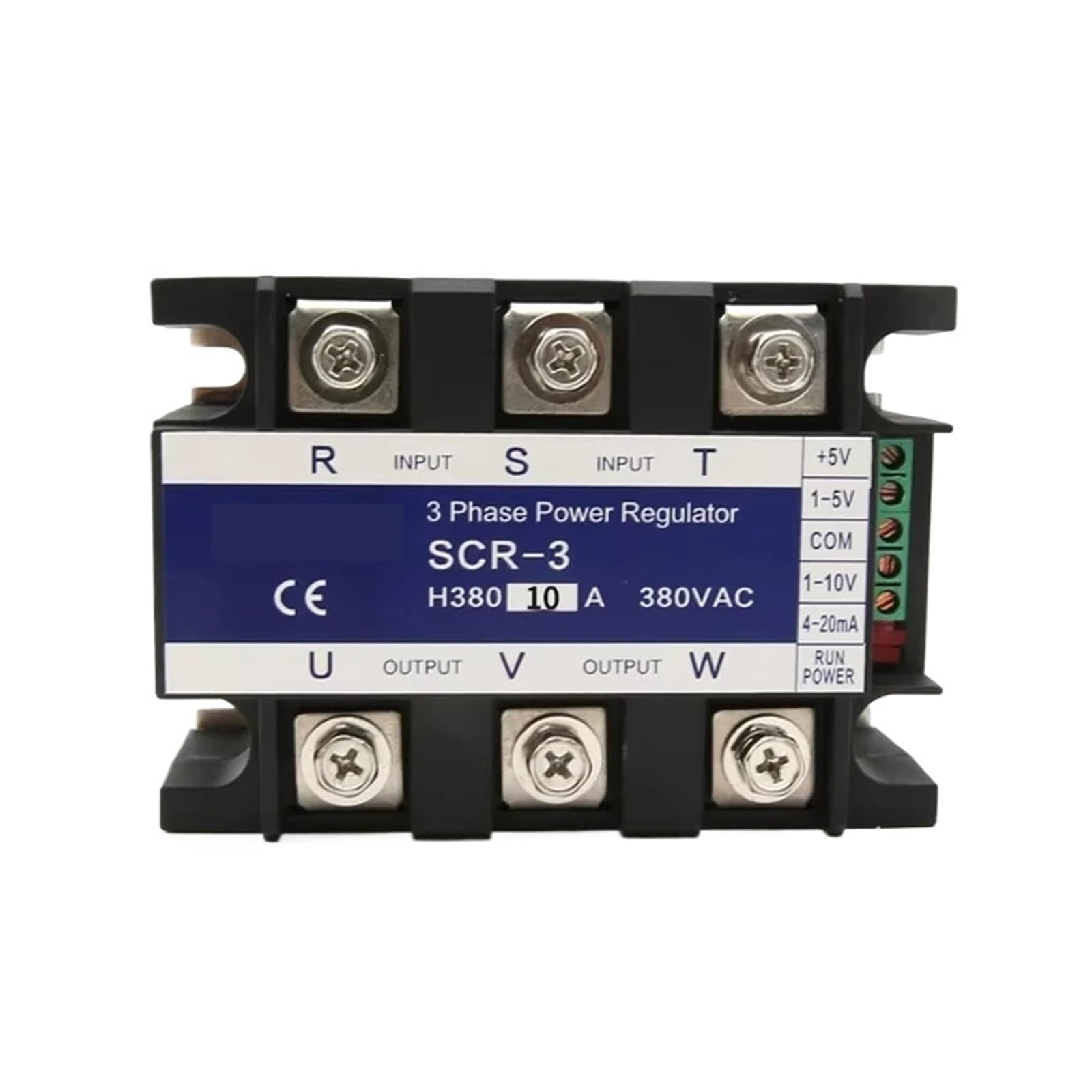 ZVQYSGIW Three Phase Voltage Rregulator Power Controller Module 10A SCR-10A 380V Control Signal 1-10V 4-20mA 1-5V