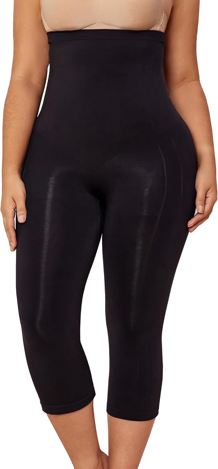 Women's High Waist Compression Leggings, Capri Shapewear for Women, Tummy Control Thighs Slimmer Body Shaper