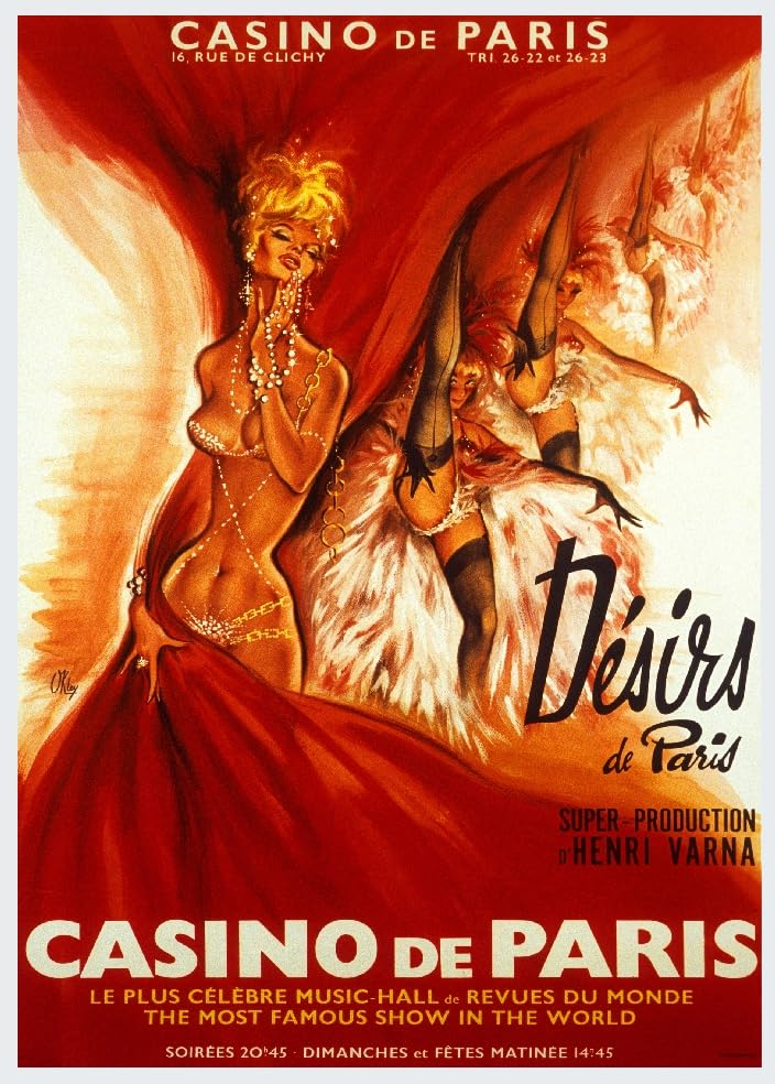 PostersAndCo ™ Casino de Paris Cabaret Rjdy-Poster/Reproduction HQ 40x60cm d'une Affiche Vintage/Ancienne