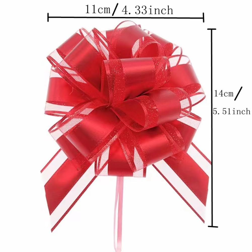 Zieh Schleifen 48 pcs Geschenkschleife Geschenkverpackung Ziehschleife Autoschleifen Hochzeitsschleifen für Partys Geburtstage Weihnachten Hochzeit Dekorationen Einzugsgeschenke Abschluss