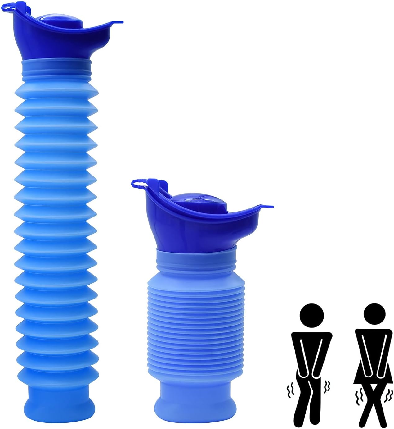 Urinario de emergencia, paquete de 2 urinarios retráctiles, inodoro