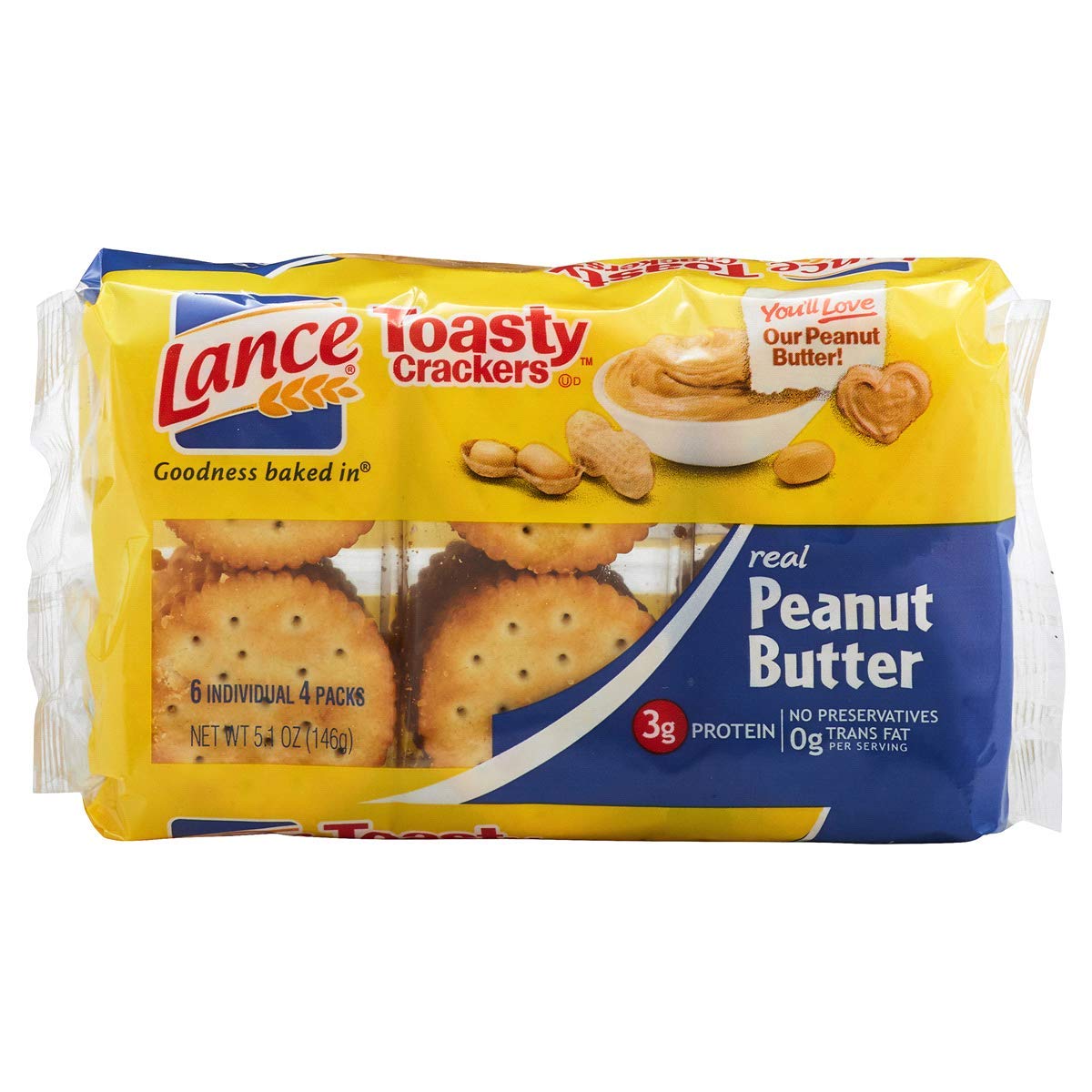 Lance Toasty Crackers Filled with Peanut Butter (2pk)